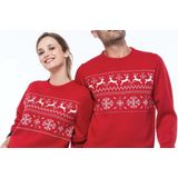 Foute Kersttrui - Sneeuwpop - Rood/Wit - Acryl