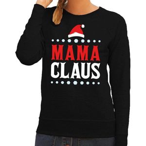 Bellatio Decorations - Foute Kersttrui Mama Claus - Zwart - Dames