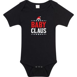 Kerst rompertje Baby Claus zwart jongens en meisjes - Kerstkleding baby 56