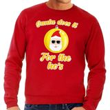 Bellatio Decorations - Kerstman does it for the ho's - Sweater - Rood - 80% Katoen/20% Polyester, 240 Grams
