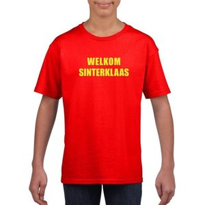 Welkom Sinterklaas rood T-shirt voor kinderen - Carnavalskostuums