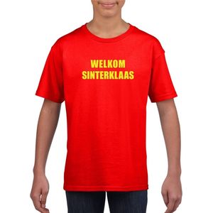 Welkom Sinterklaas rood T-shirt voor kinderen 158/164