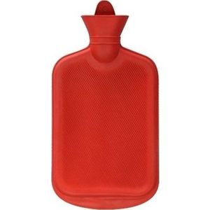 Warmwaterkruik - rood - 2 liter - 18 x 36 cm