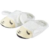 Kinder dieren pantoffels/sloffen lama/alpaca wit slippers