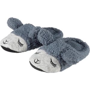 Kinder dieren pantoffels/sloffen lama/alpaca grijs slippers