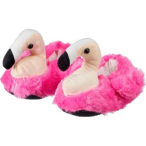 Kinder dieren pantoffels/sloffen flamingo - dierensloffen voor kinderen