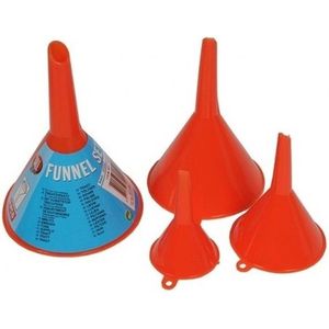 Trechter set 4 delig rood