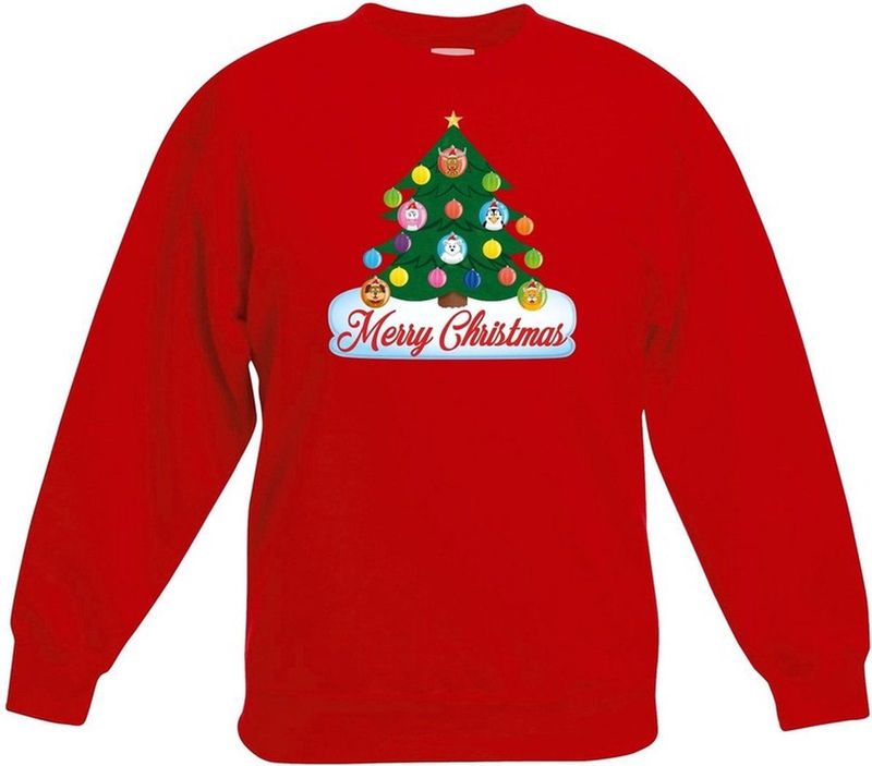 Bellatio Decorations - Kersttrui - Rood - Katoen