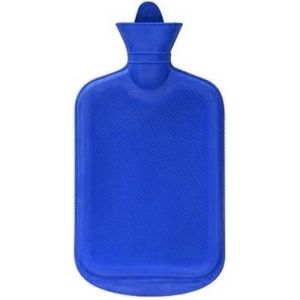 1x Stuks warmwater kruik blauw 2 liter - warmwaterkruik