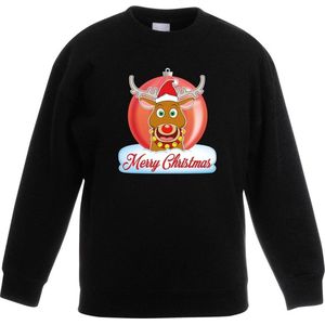 Kersttrui - Merry Christmas - Zwart - Kinderen