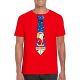 Bellatio Decorations - Foute Kerst T-shirt - Rood - 100% Katoen
