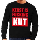 Bellatio - Kerst Is Fucking Kut - Sweater - Groen - Katoen/Polyester