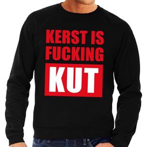 Bellatio - Kerst Is Fucking Kut - Sweater - Groen - Katoen/Polyester