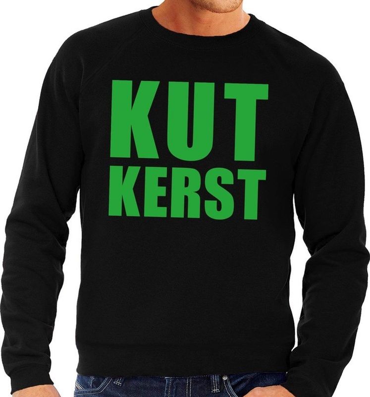 Bellatio Decorations - Kut Kerst - Sweater - Zwart - Katoen