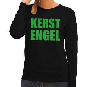 Foute kersttrui / sweater Kerst Engel zwart voor dames - Kersttruien XL