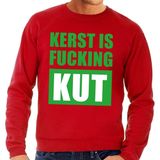 Bellatio Decorations - Foute Kersttrui - Rood - Kerst Is Fucking Kut