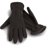 Zwarte warme fleece handschoenen voor volwassenen M