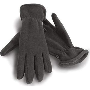 Grijze warme fleece handschoenen voor volwassenen L