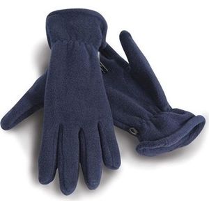 Blauwe warme fleece handschoenen voor volwassenen S