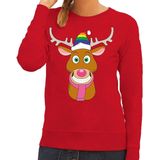 Gay Ruldolf - Sweater - Rood - Katoen - Met Regenboog Muts en Roze Sjaal