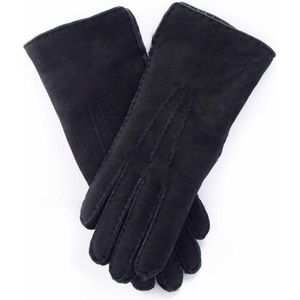 Zwarte Lammy handschoenen suede voor volwassenen 9 (XL -  23 cm)
