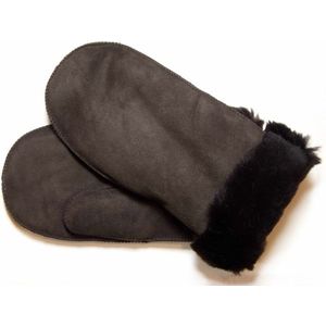 Mokka Lammy wanten suede voor volwassenen - Handschoenen schapenwol 9 (XL -  23 cm)