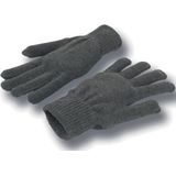Gebreide grijze handschoenen voor volwassenen