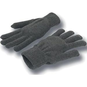 Gebreide grijze handschoenen voor volwassenen