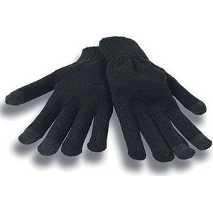 Touchscreen handschoenen zwart voor volwassenen