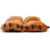 Dierenpoot pantoffels/sloffen beer voor volwassenen bruin 