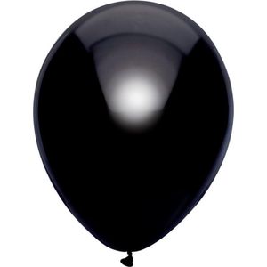 10x Zwarte metallic ballonnen 30 cm