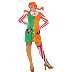 Carnaval/Feest Pippie Verkleedoutfit Voor Dames - Carnavalsjurken