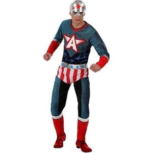 Carnaval superhelden verkleedkleding Amerikaaanse kapitein voor heren - Carnavalskostuums
