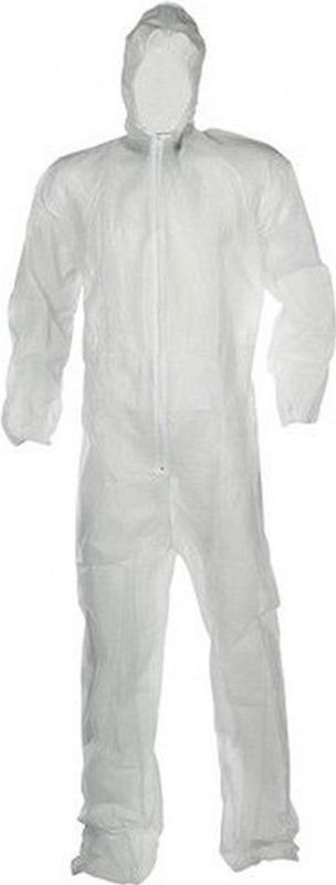 Witte Wegwerp Bescherm Overall Maat XXL - Klus Overalls