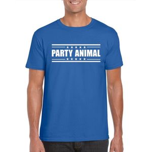 Party animal t-shirt blauw heren