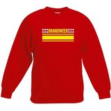 Brandweer logo rode sweater voor jongens en meisjes - Hulpdiensten verkleedkleding