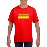 Brandweer logo rood t-shirt voor jongens en meisjes - Hulpdiensten verkleedkleding 110/116