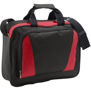 Rood/zwarte laptop tas