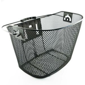 Metalen zwarte fietsmand 34 x 25 x 26 cm