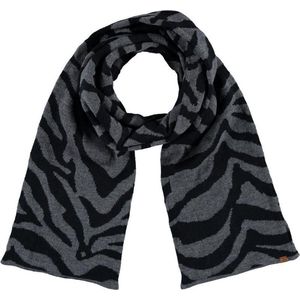 Warme wintersjaal met antraciet zebra print voor kinderen - Sjaals