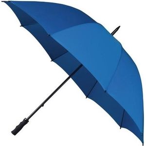 Kobalt blauwe windproof paraplu 130 cm - Paraplu's