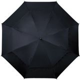 Extra sterke stormparaplu zwart windproof 130 cm