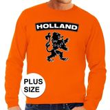 Oranje Nederlandse leeuw grote maten sweatshirt heren - Oranje Koningsdag/ Holland supporter kleding XXXL