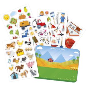 90x Auto raamstickers boerderij herbruikbaar - Statische raam stickers