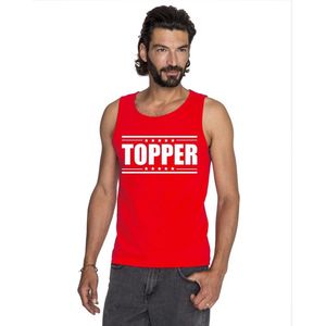 Bellatio Decorations - Mouwloos Shirt - Rood - Katoen
