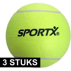 3x Jumbo super grote tennisballen XXL 22 cm - buiten speelgoed - tennis artikelen