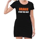 Zwart  jurkje met Oranje staat mij niet  dames - Zwart Koningsdag kleding M