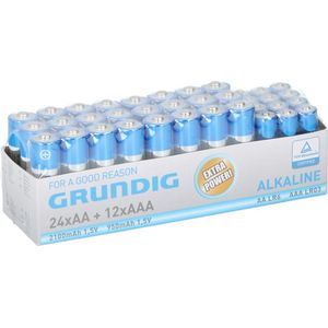Grundig R06 AA en LR03 AAA batterijen 1.5 volt 72 stuks - Voordeelpak batterijen