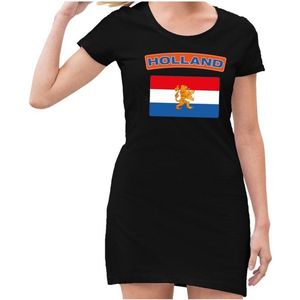 Holland met vlag jurk zwart dames