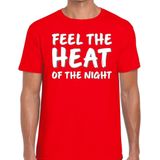 Rood feest shirt - Feel te heat of the night voor heren